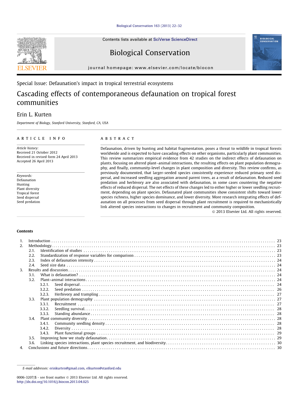 Cascading Effects of Contemporaneous Defaunation on Tropical Forest Communities