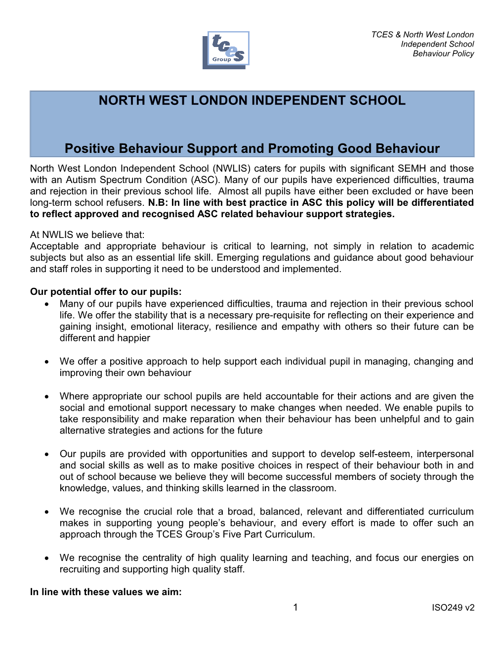 NORTH WEST LONDON Independent School