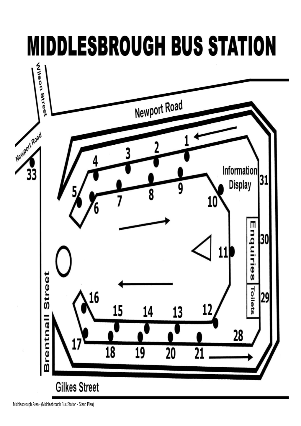 Middlesbrough Bus Station - Stand Plan) Stand Stand Middlesbrough Bus Station – Services from Each Stand Middlesbrough Bus Station – Services from Each Stand No