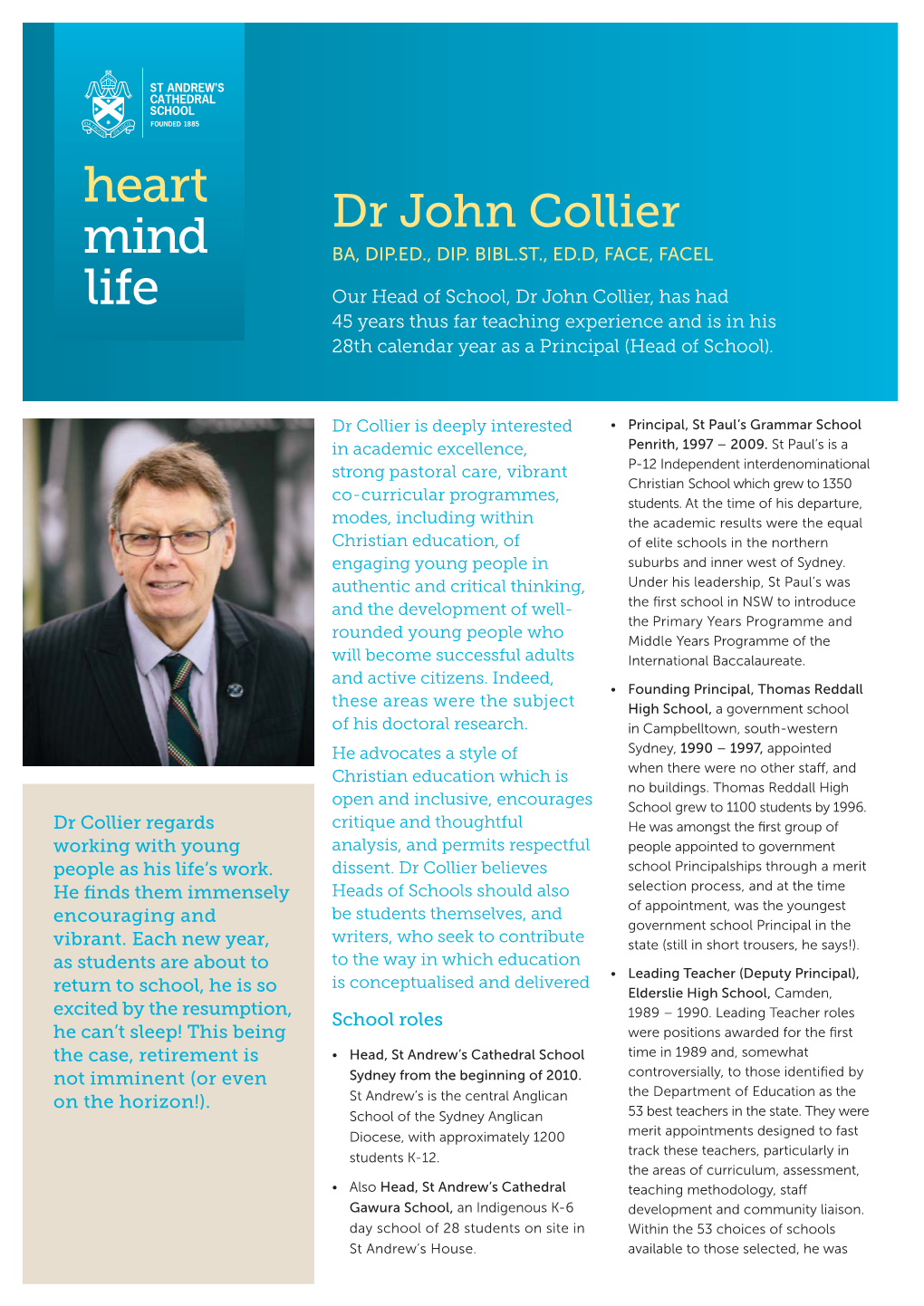 Dr John Collier CV