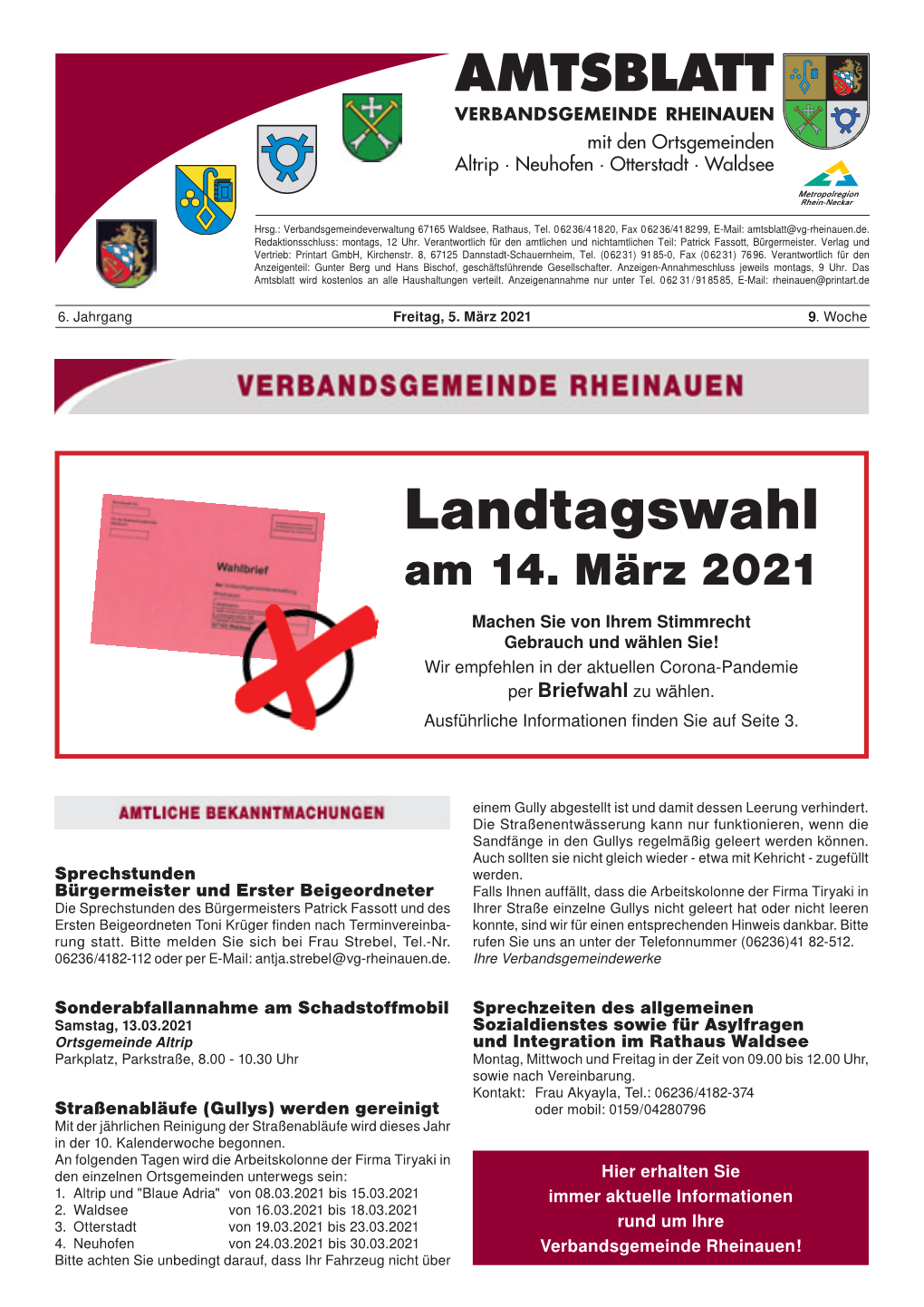 Amtsblatt Vom 05.03.2021