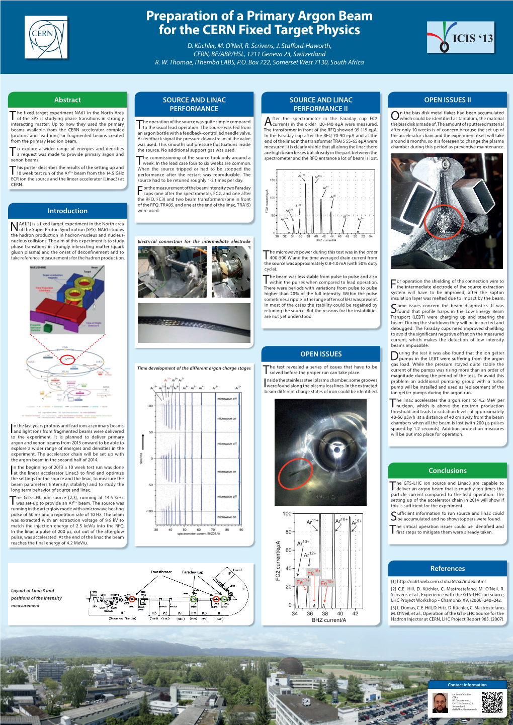 Preparation of a Primary Argon Beam for the CERN Fixed Target Physics ICIS ‘13 D