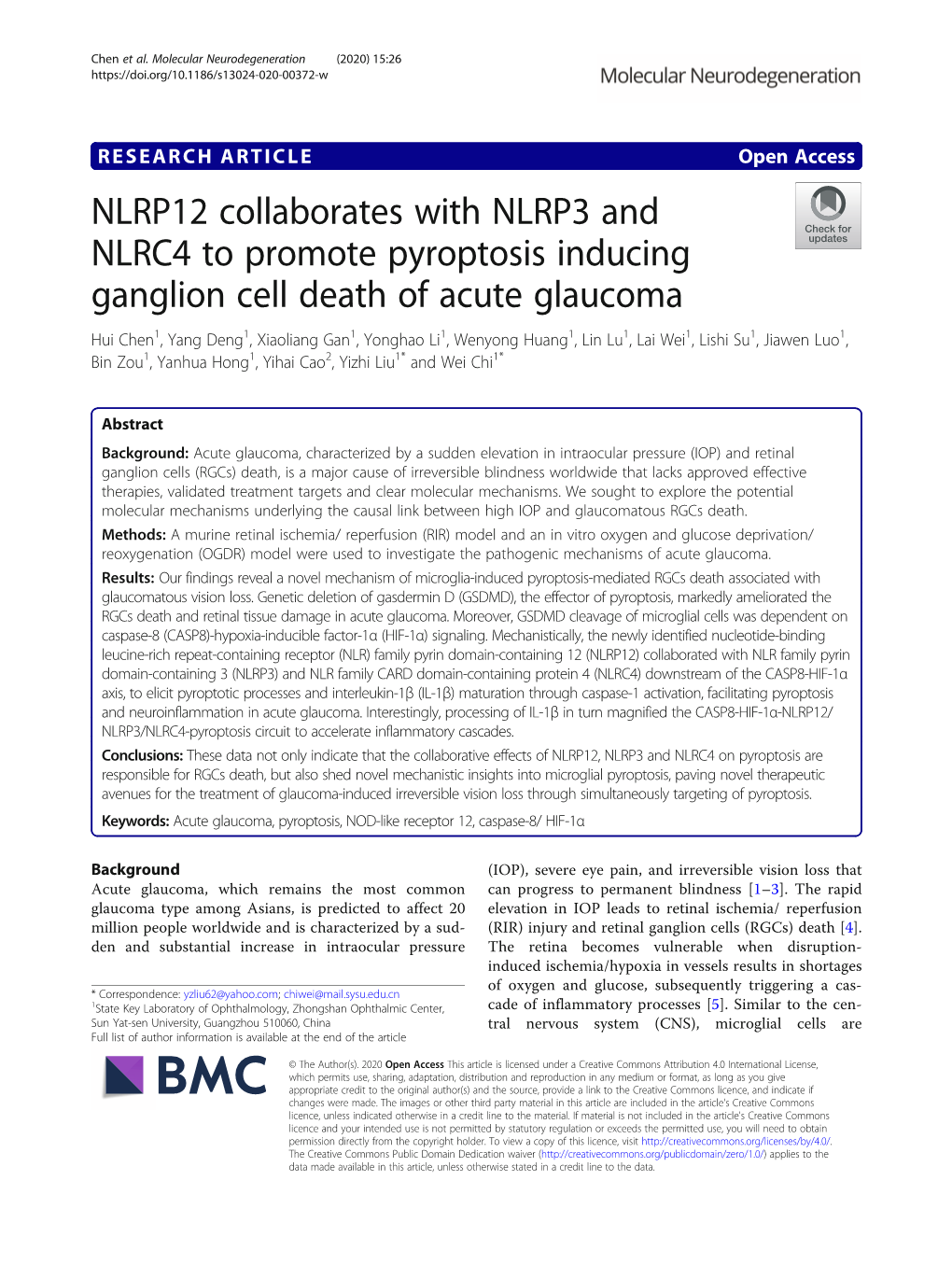 NLRP12 Collaborates with NLRP3 and NLRC4 to Promote Pyroptosis