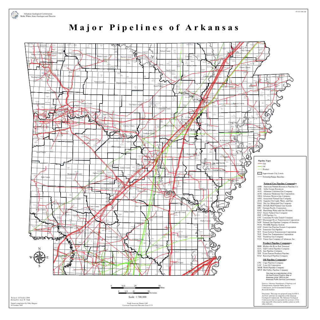 Major Pipelines of Arkansas