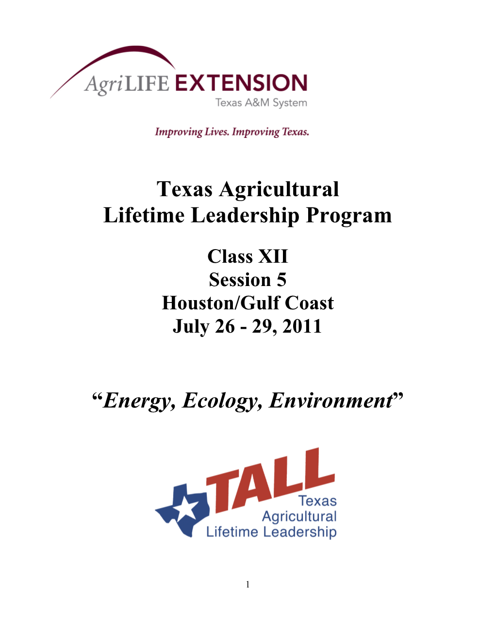 Texas Agricultural Lifetime Leadership Program