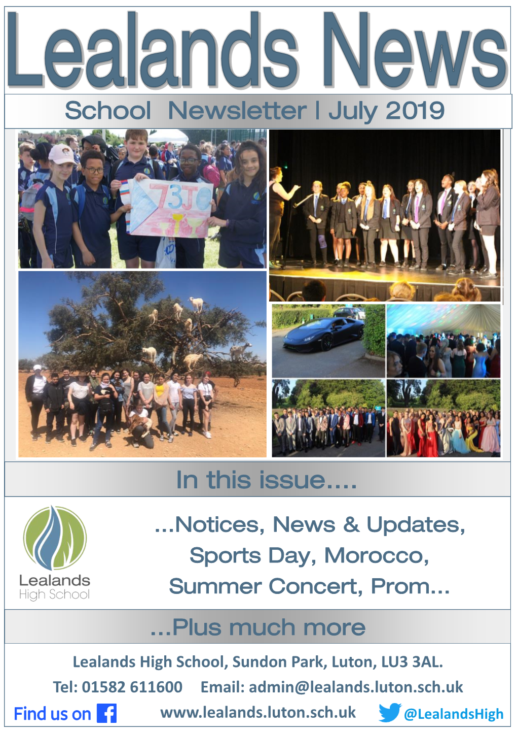 School Newsletter | July 2019 in This Issue…