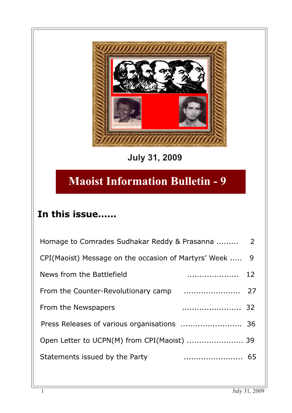 Maoist Information Bulletin - 9