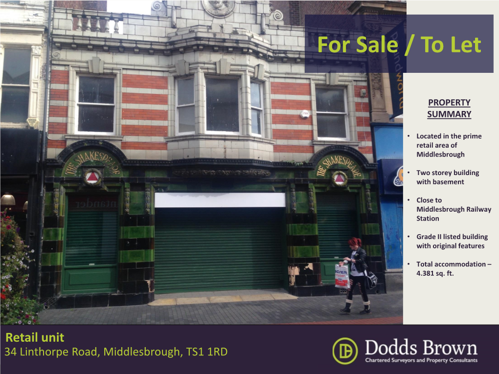 For Sale / to Let