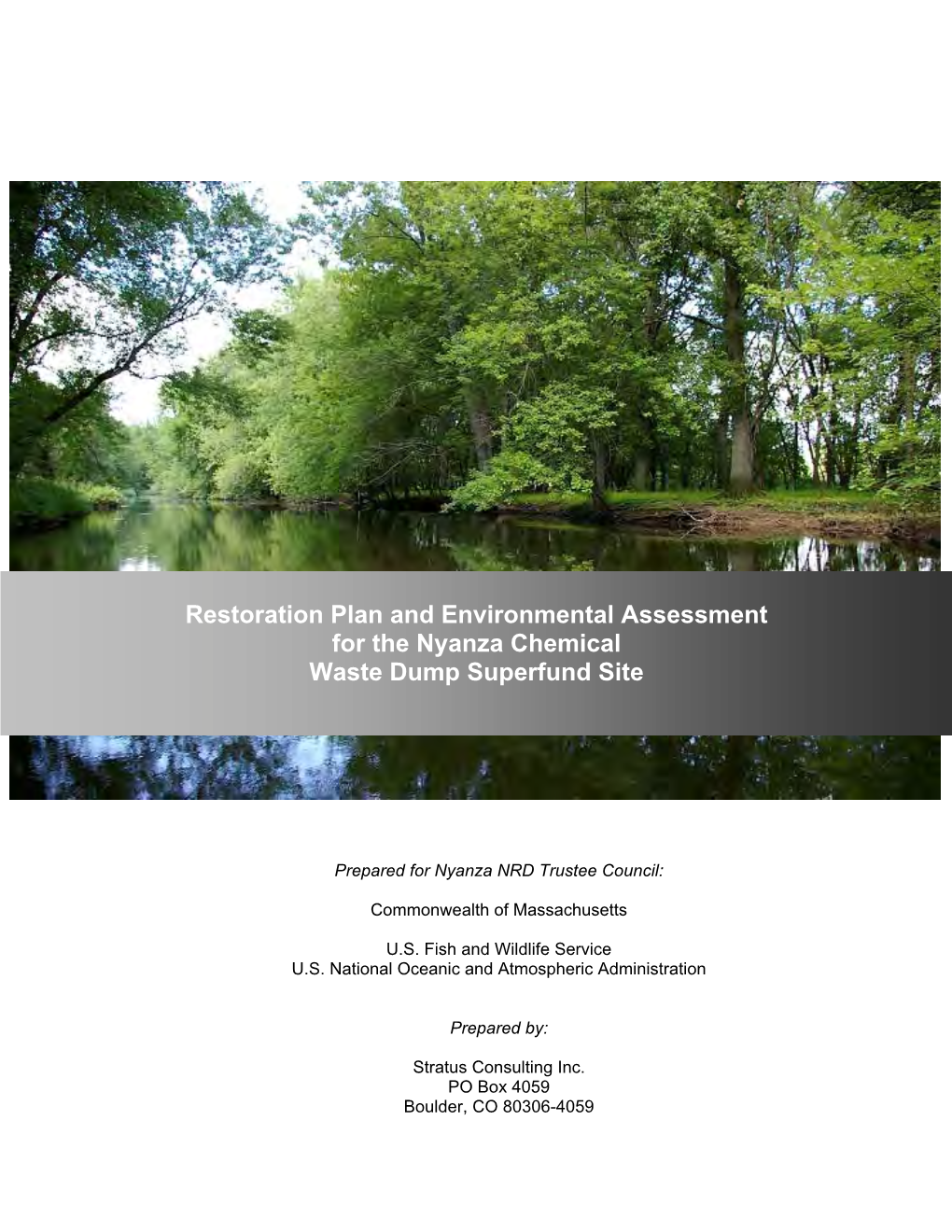 Restoration Plan and Environmental Assessment for the Nyanza Chemical Waste Dump Superfund Site