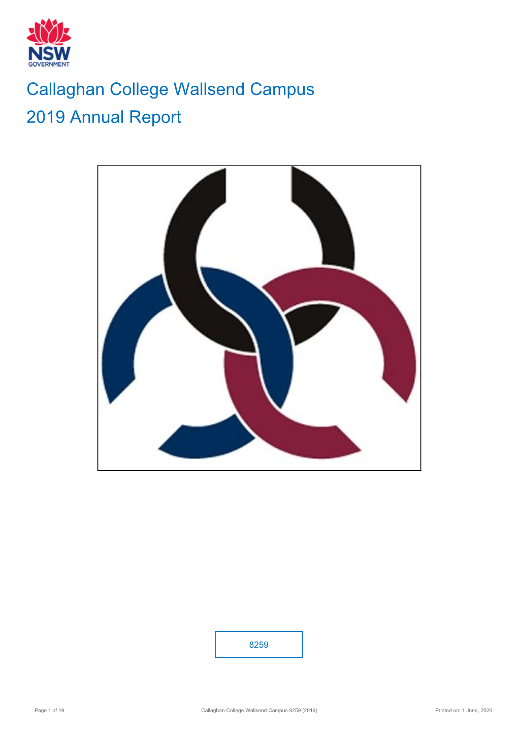 2019 Callaghan College Wallsend Campus Annual Report