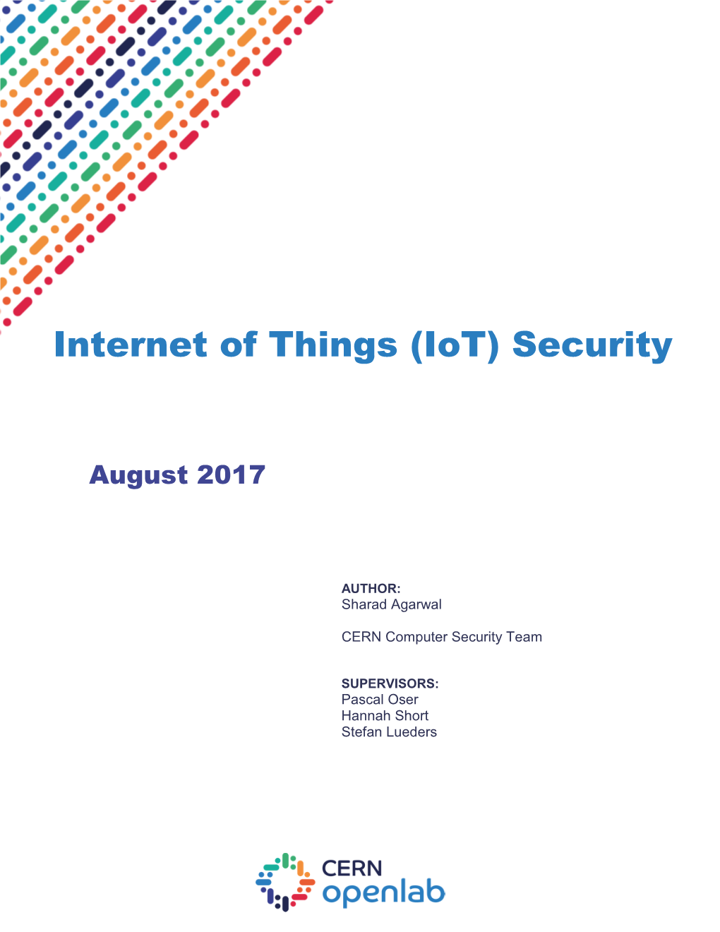 Internet of Things (Iot) Security