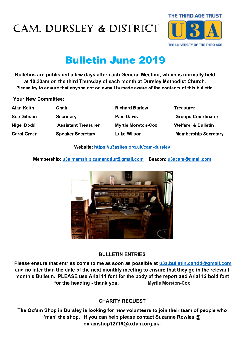 CAM, DURSLEY & DISTRICT Bulletin June 2019