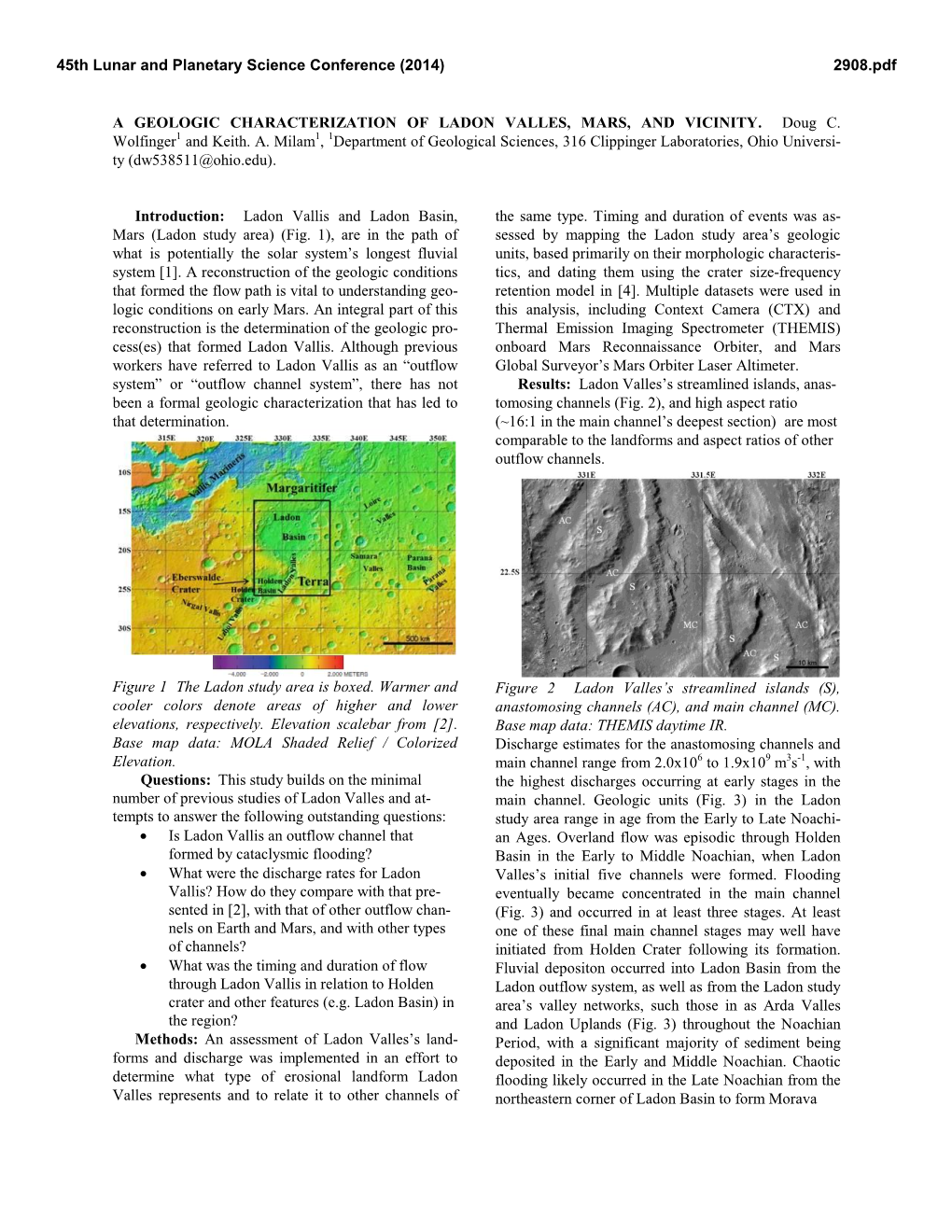 A Geologic Characterization of Ladon Valles, Mars, and Vicinity