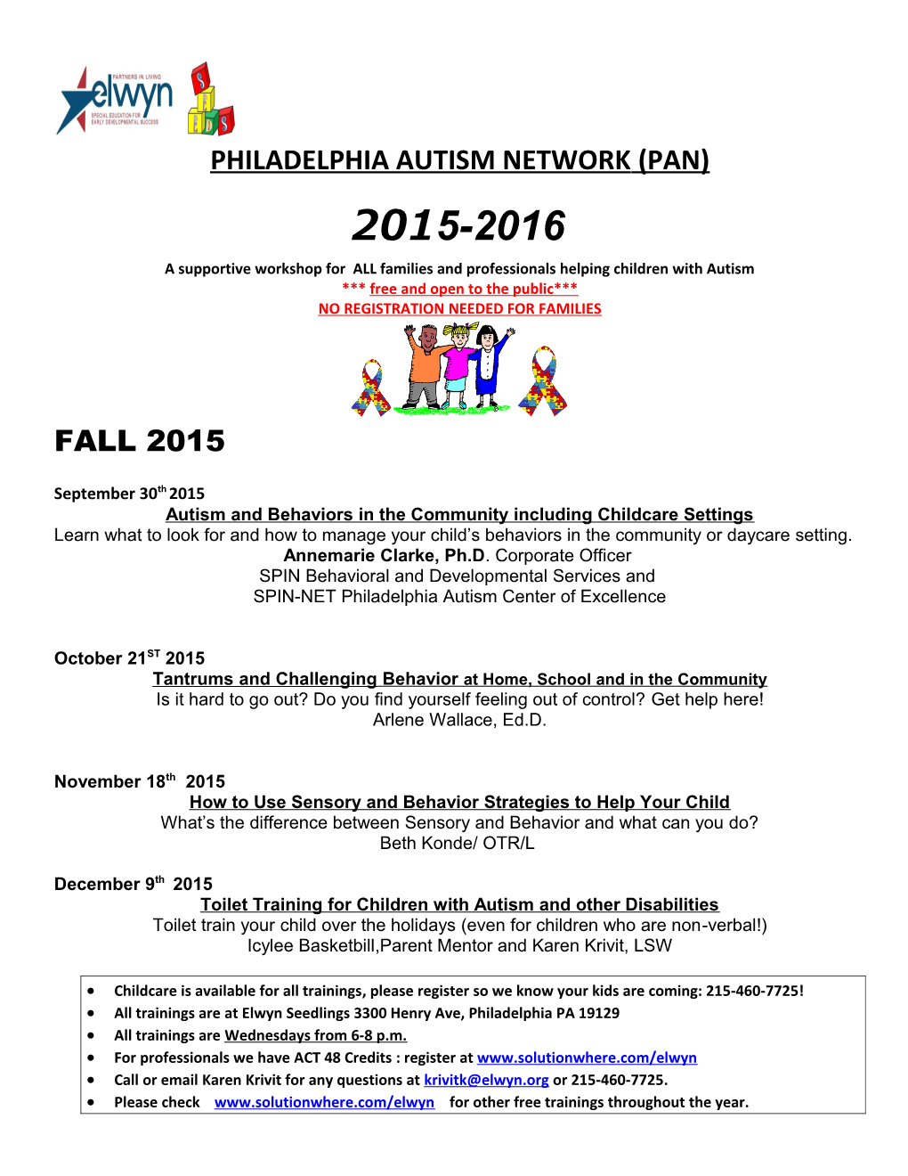 Philadelphia Autism Network*