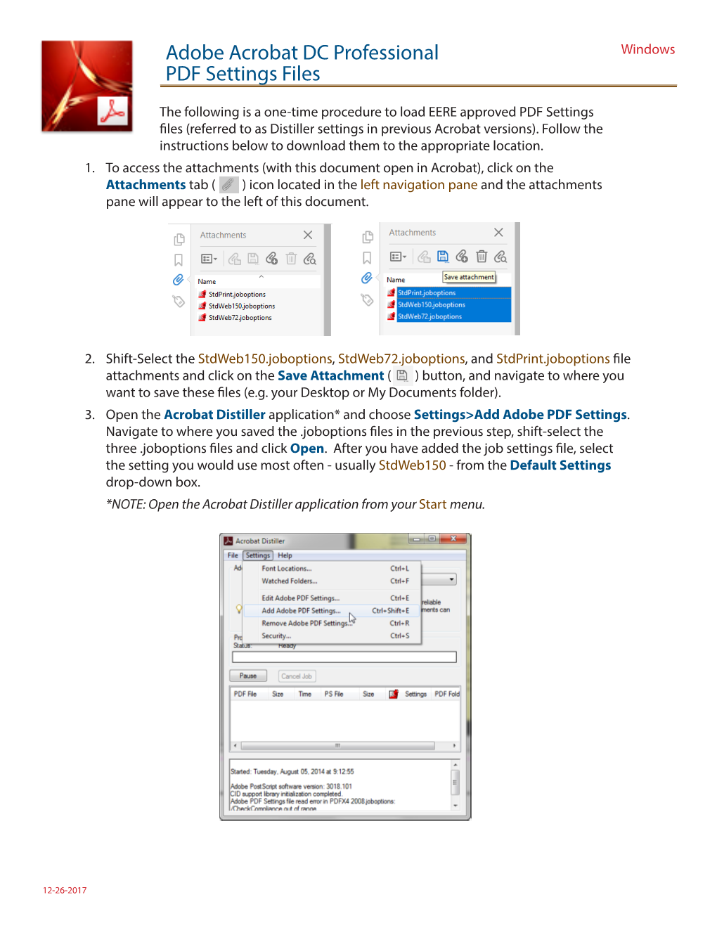 Adobe Acrobat DC Professional PDF Settings Files