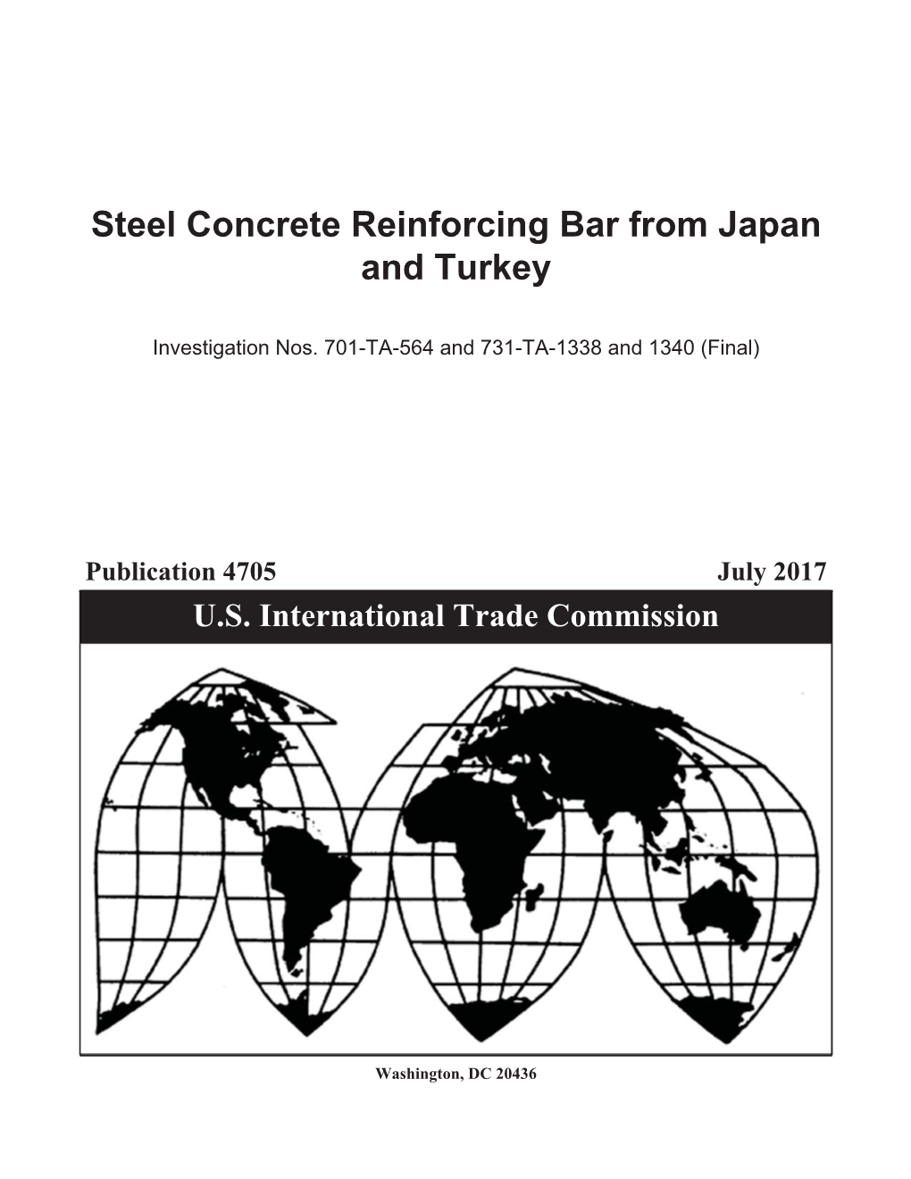 Steel Concrete Reinforcing Bar from Japan and Turkey