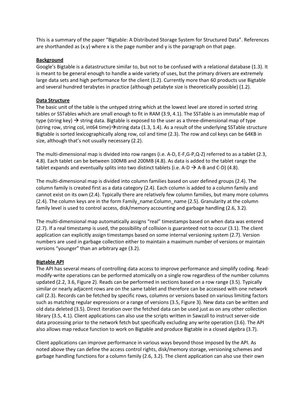 “Bigtable: a Distributed Storage System for Structured Data”