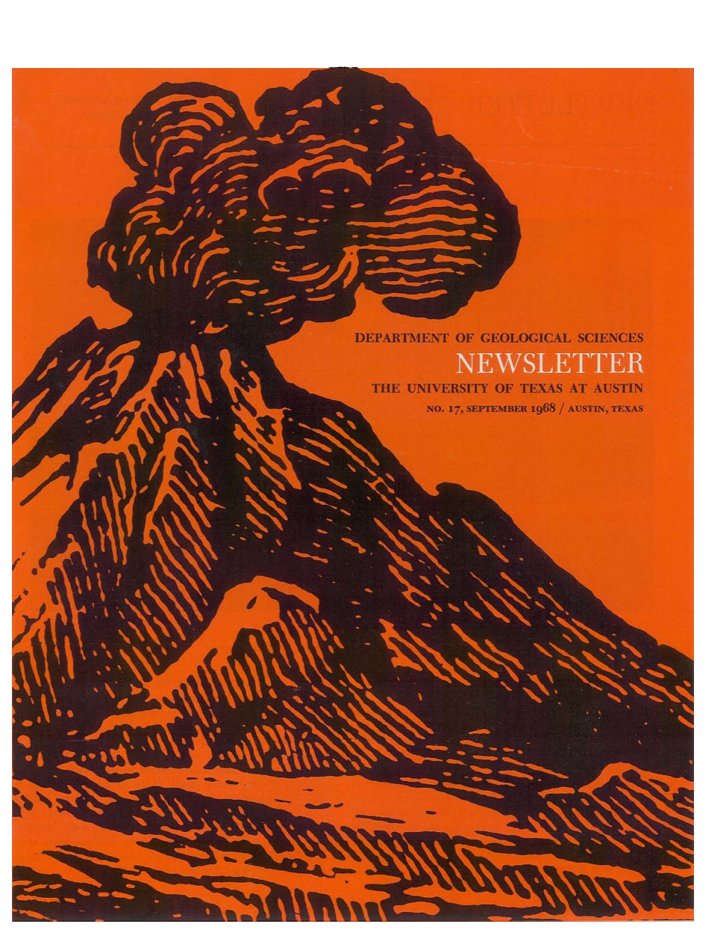 Department of Geological Sciences Newsletter No. 17, September 1968