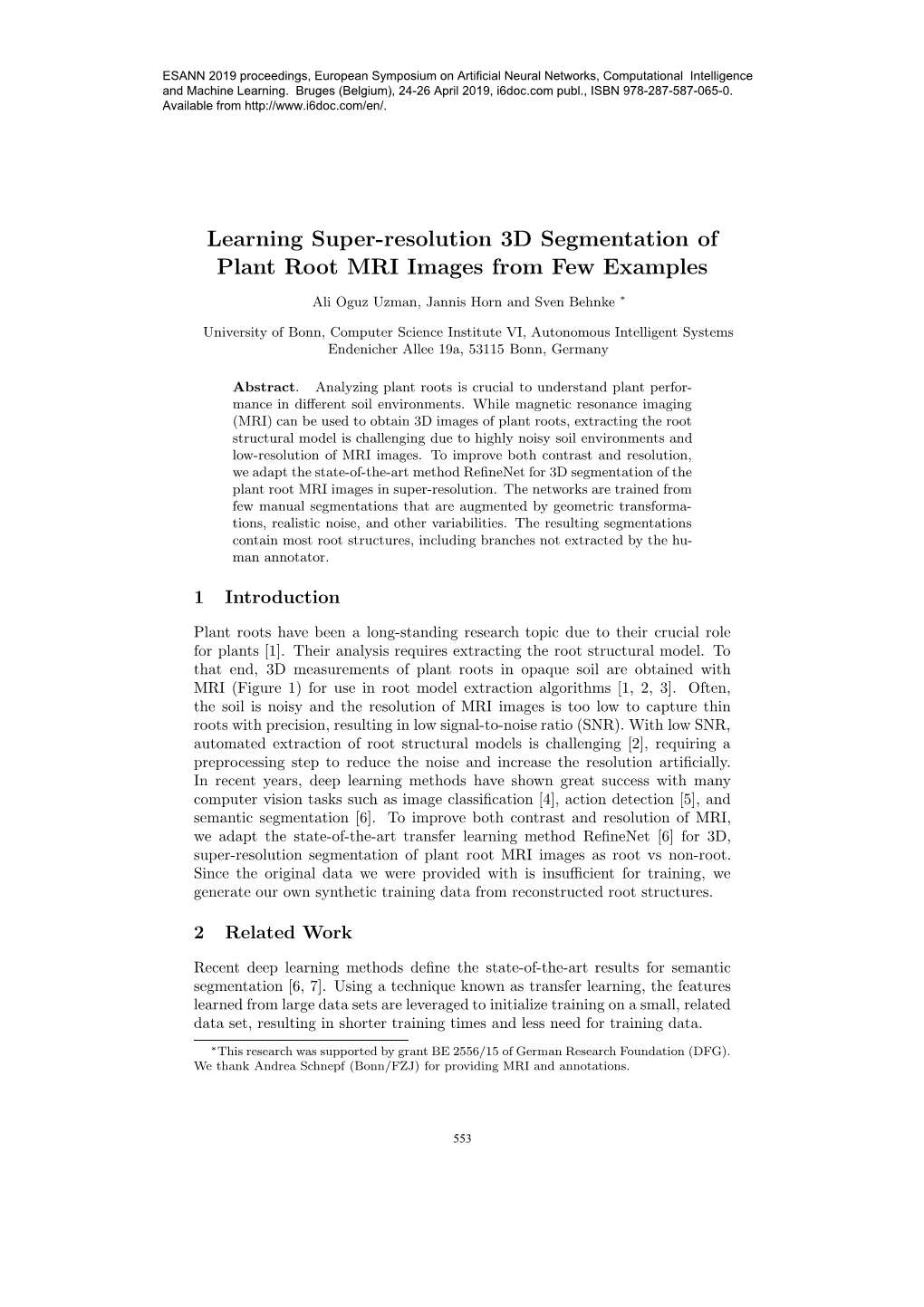 Learning Super-Resolution 3D Segmentation of Plant Root MRI