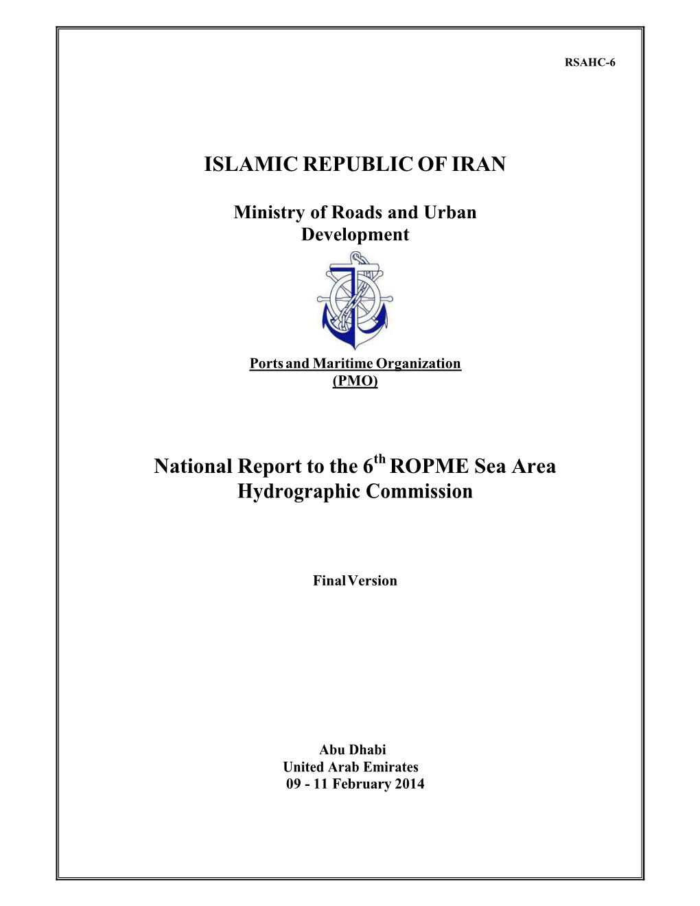 IR of Iran National Report