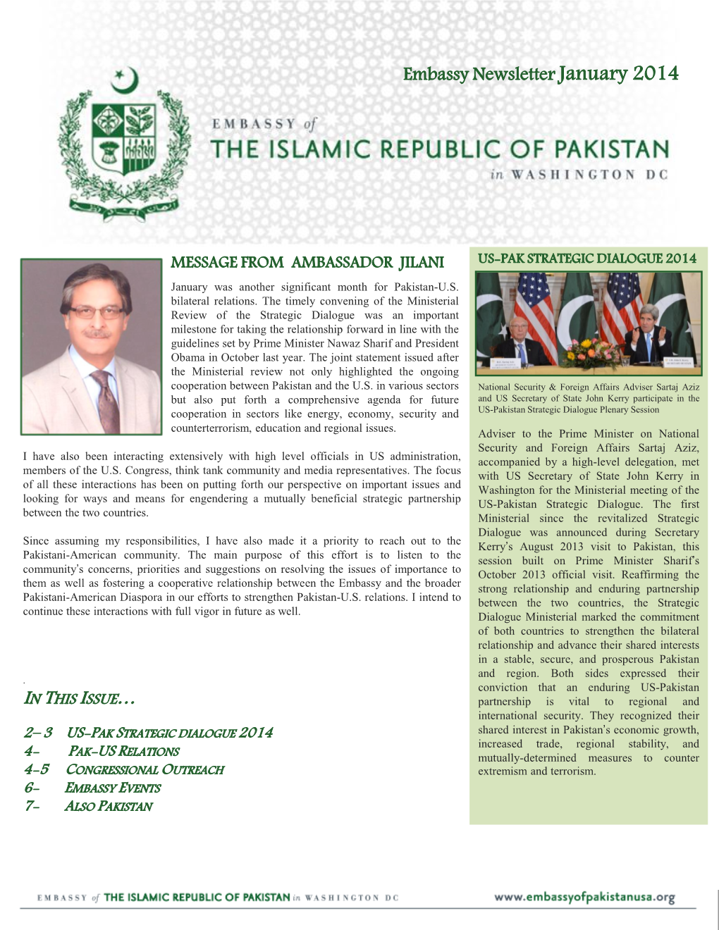 Embassy Newsletter January 2014