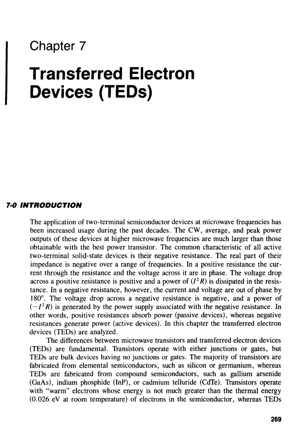 Chapter 7 Transferred Electron Devices (Teds)