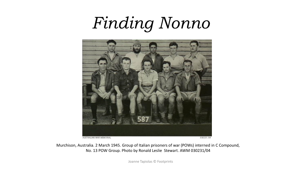 Finding Nonno