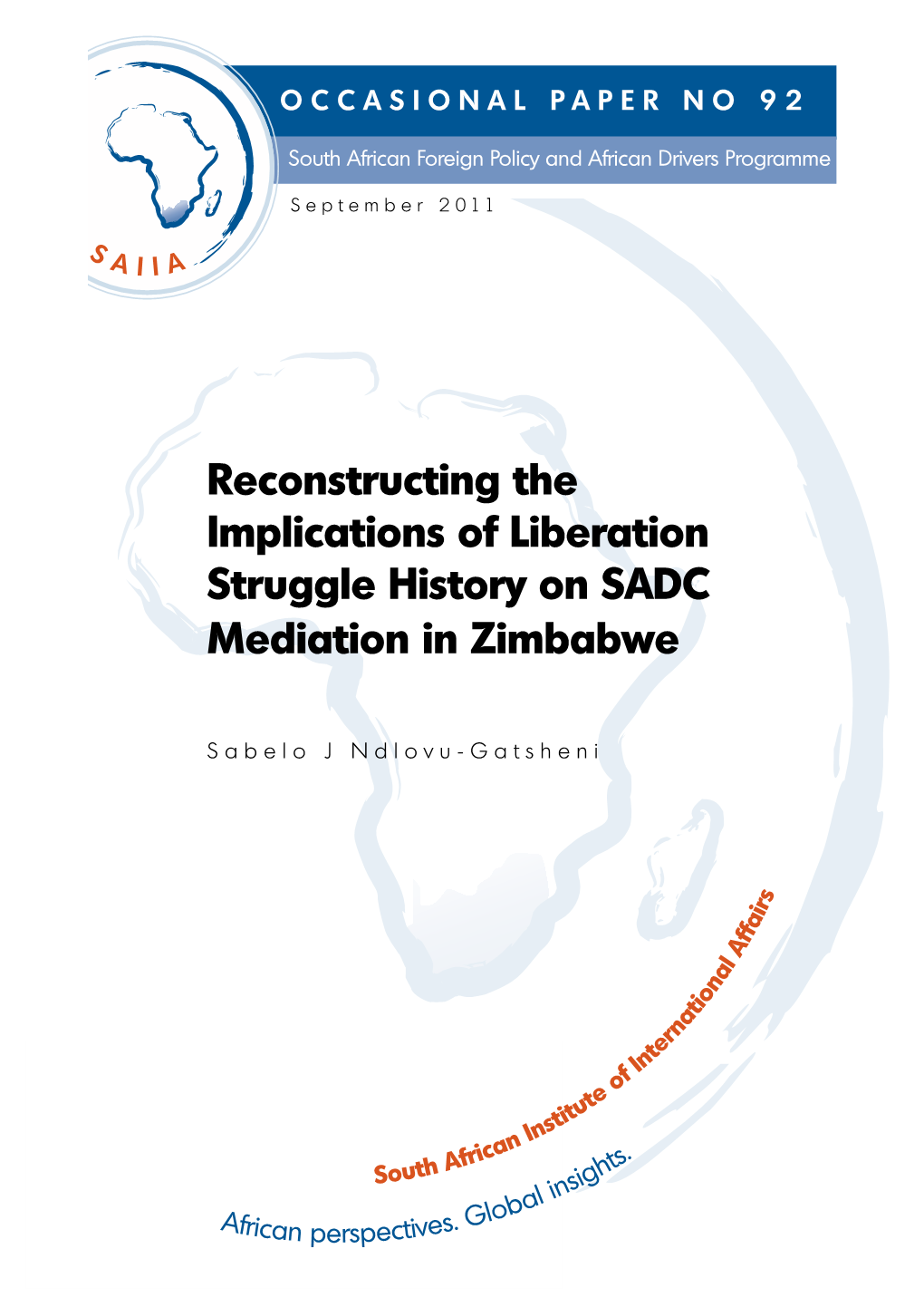 Reconstructing the Implications of Liberation Struggle History on SADC Mediation in Zimbabwe