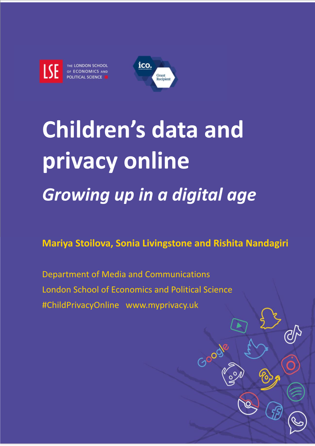 Children's Data and Privacy Online: Growing up in a Digital