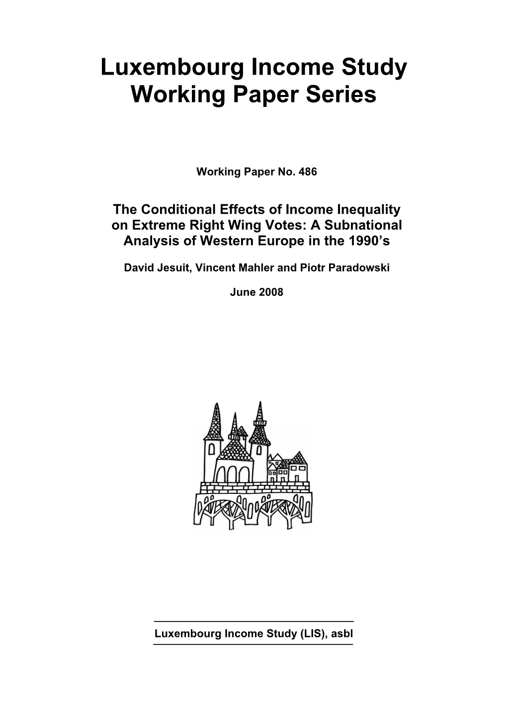 The Conditional Effects of Income Inequality on Extreme Right Wing Votes: a Subnational Analysis of Western Europe in the 1990’S