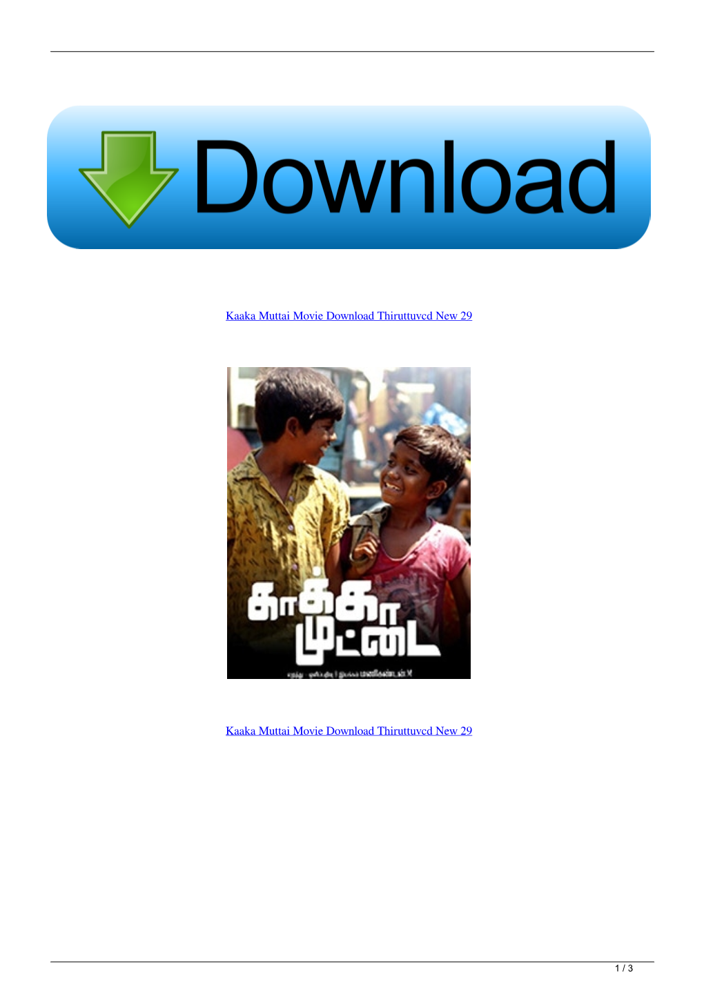 Kaaka Muttai Movie Download Thiruttuvcd New 29