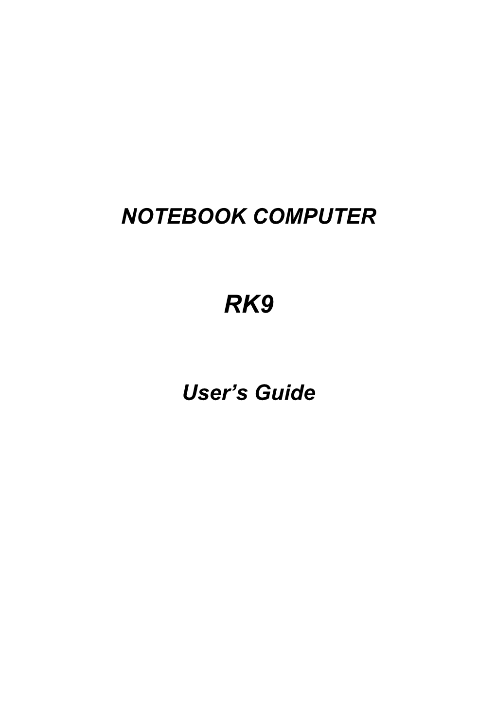 Notebook Computer