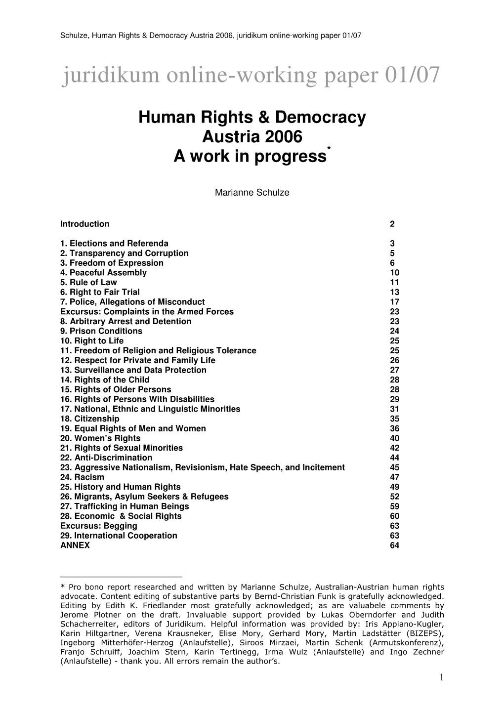 Human Rights in Austria 2006