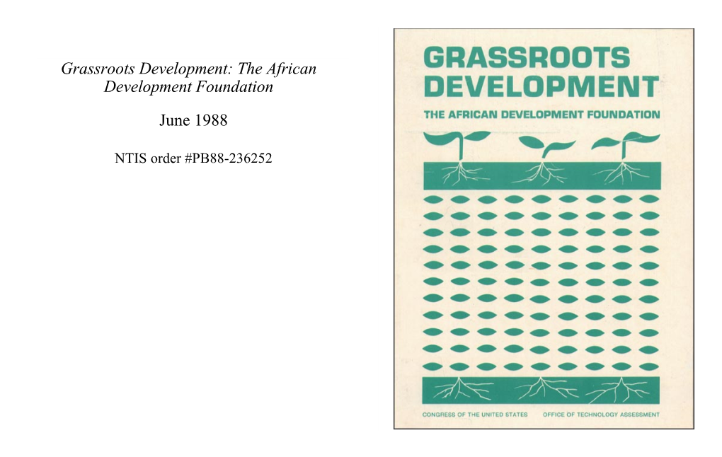 The African Development Foundation