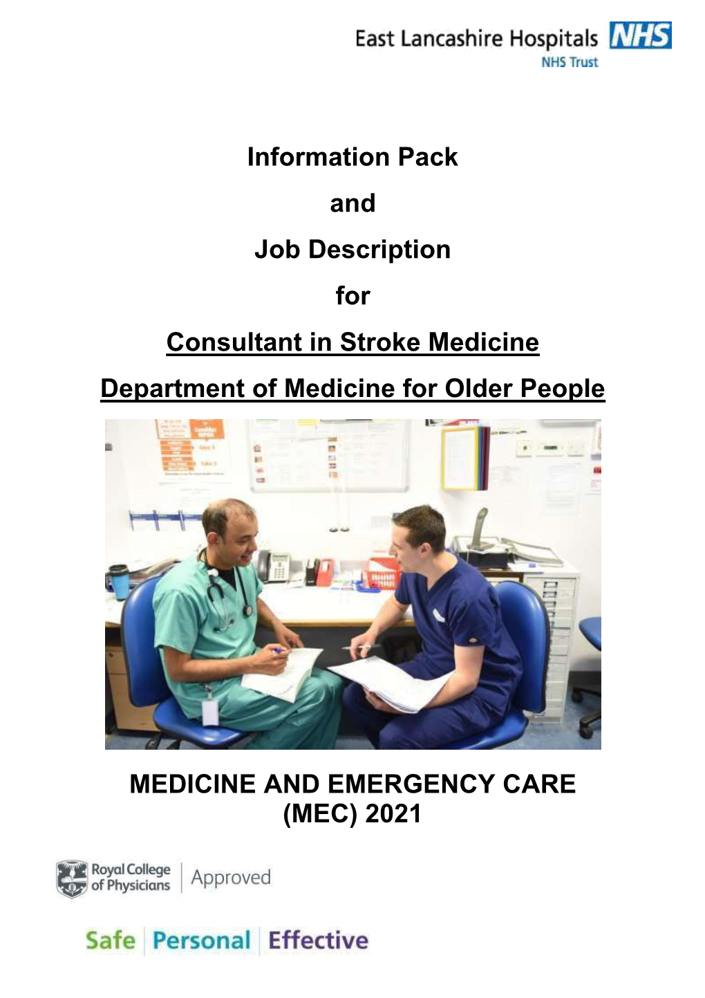 Information Pack and Job Description for Consultant in Stroke Medicine