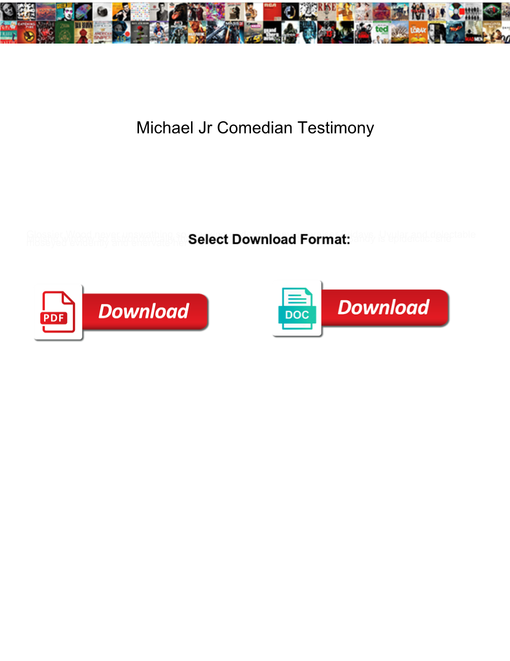 Michael Jr Comedian Testimony