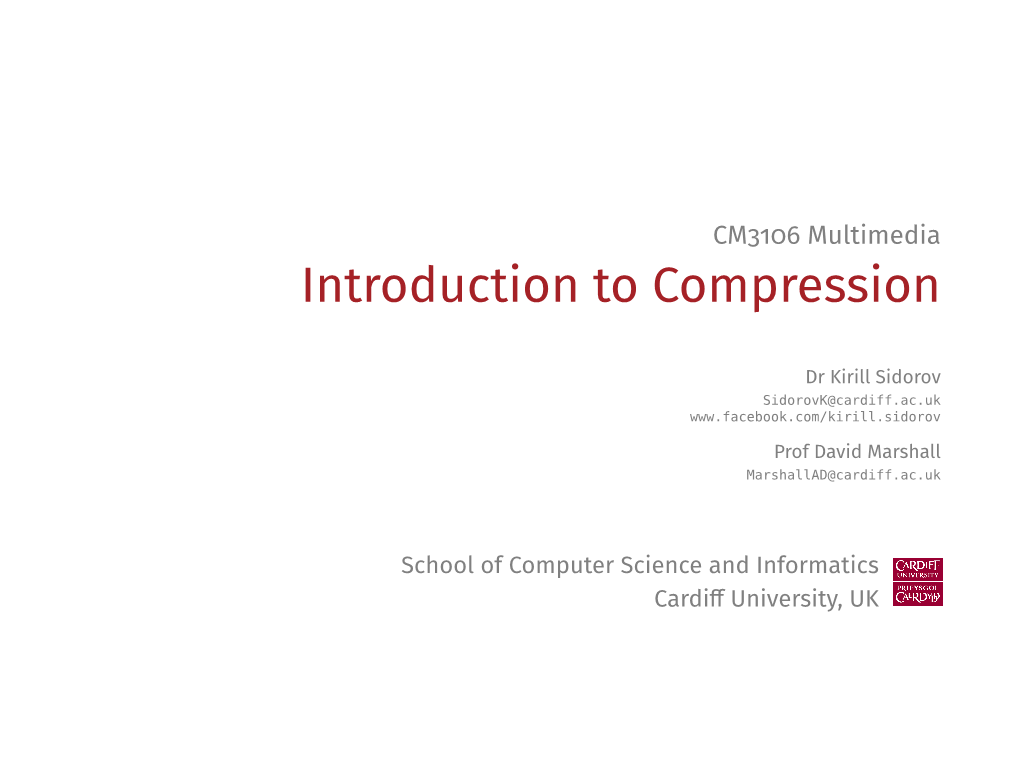 Introduction to Compression