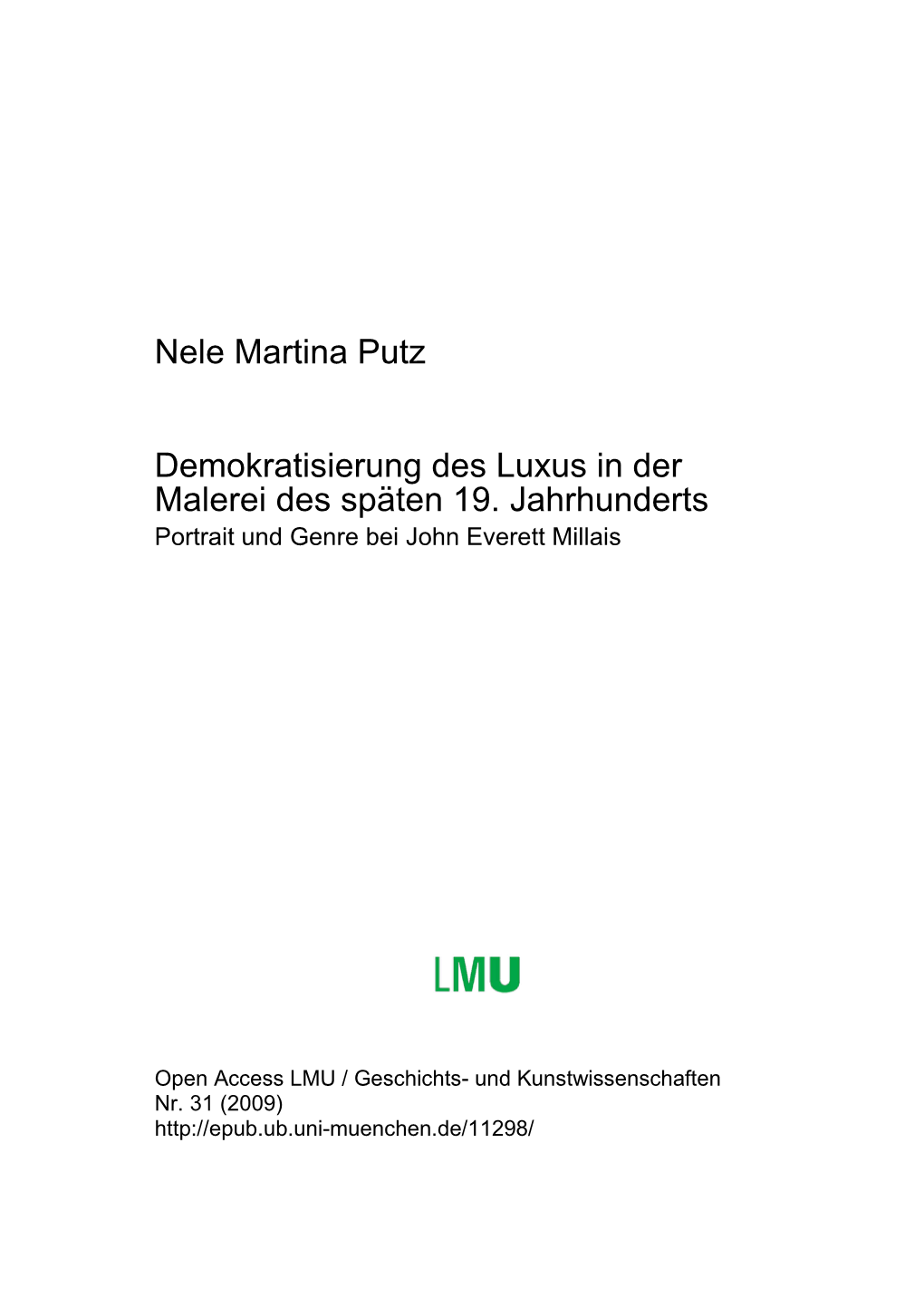 Demokratisierung Des Luxus in Der Malerei Des Späten 19