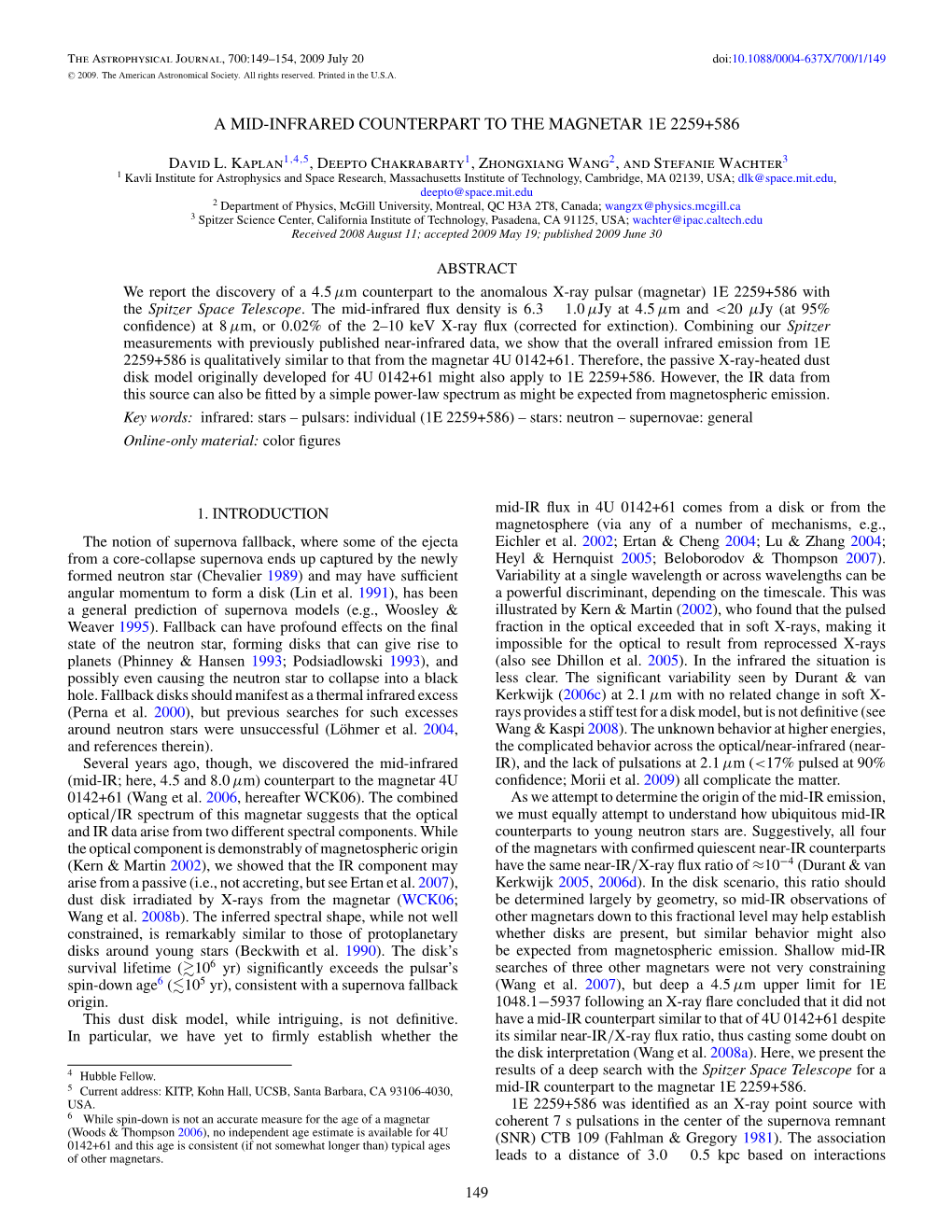 A Mid-Infrared Counterpart to the Magnetar 1E 2259+586