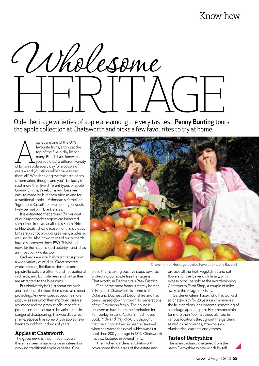 Know-How Wholesome HERITAGE Older Heritage Varieties of Apple Are Among the Very Tastiest