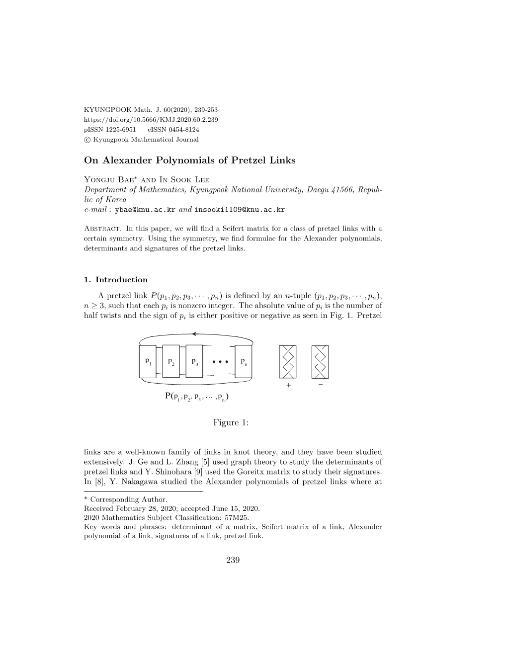 On Alexander Polynomials of Pretzel Links