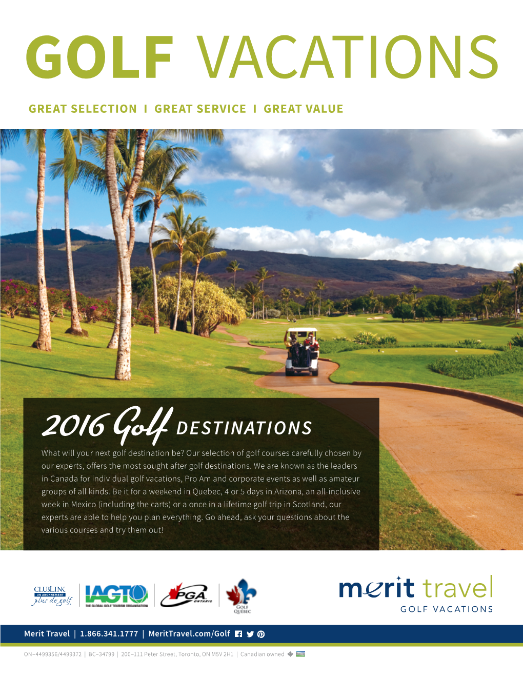 Golf Vacations Great Selection I Great Service I Great Value