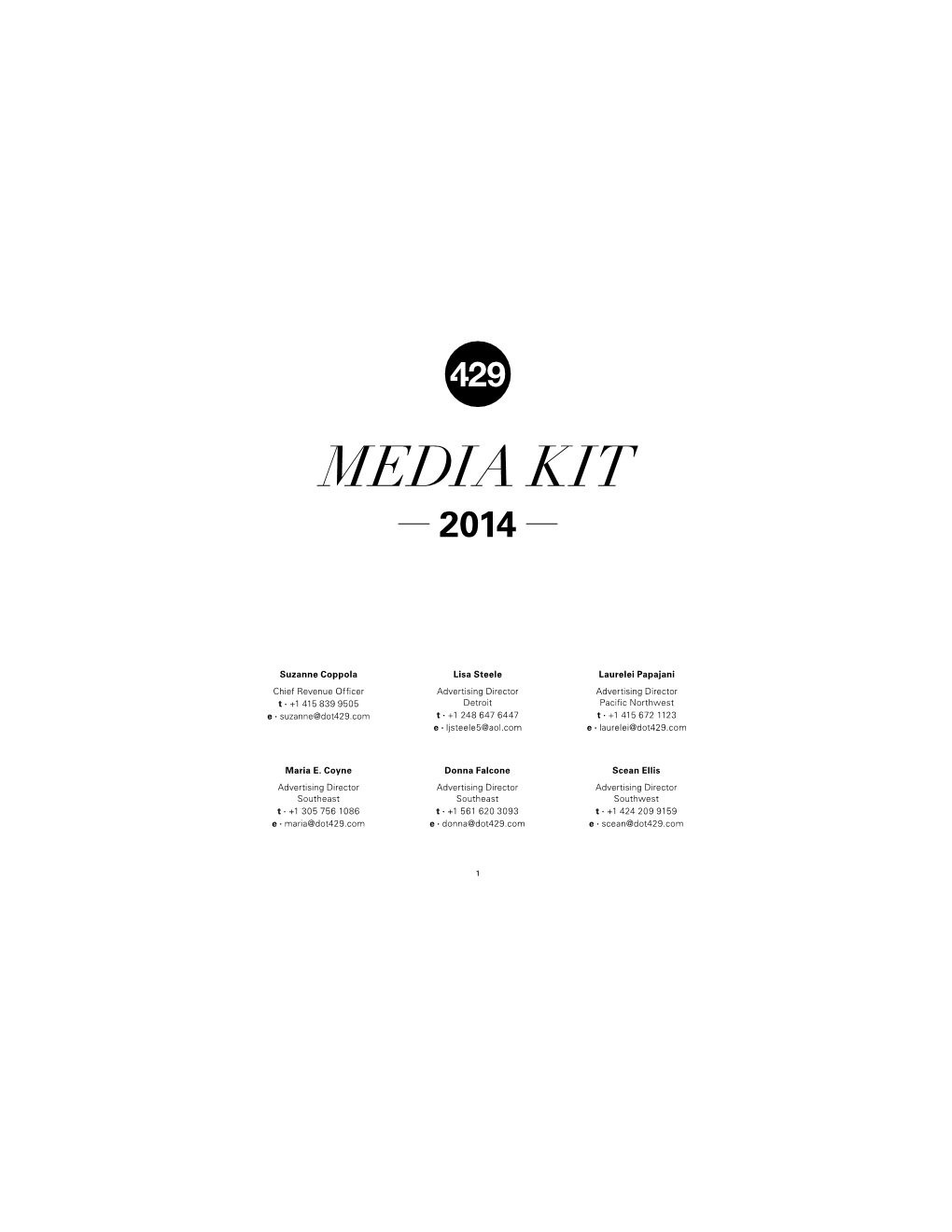 Media Kit 2014