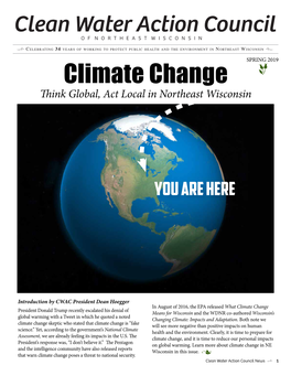 Climate Change Think Global, Act Local in Northeast Wisconsin