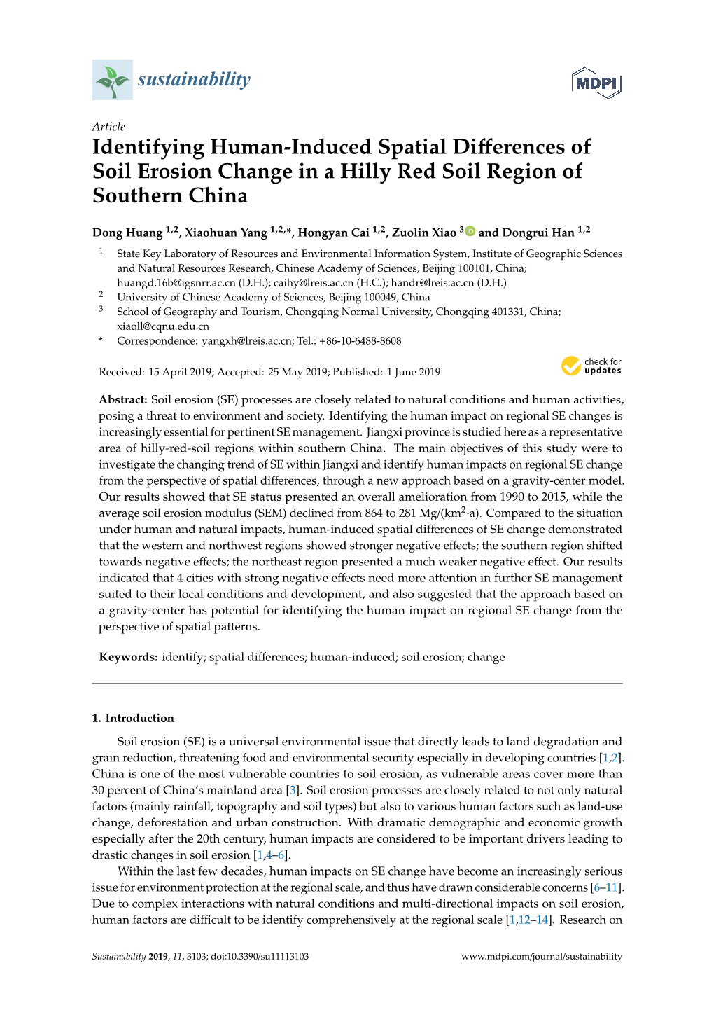 Identifying Human-Induced Spatial Differences of Soil Erosion