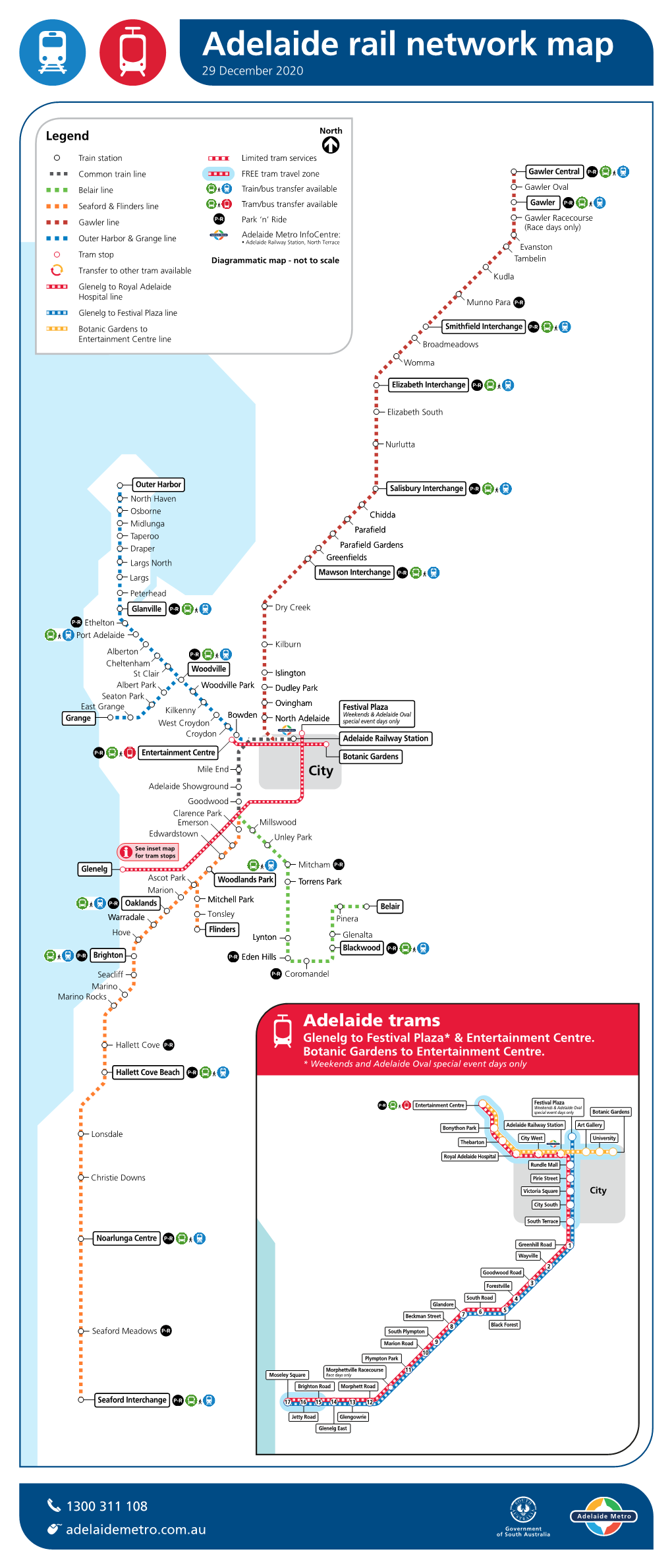 Adelaide Rail Network Map 29 December 2020