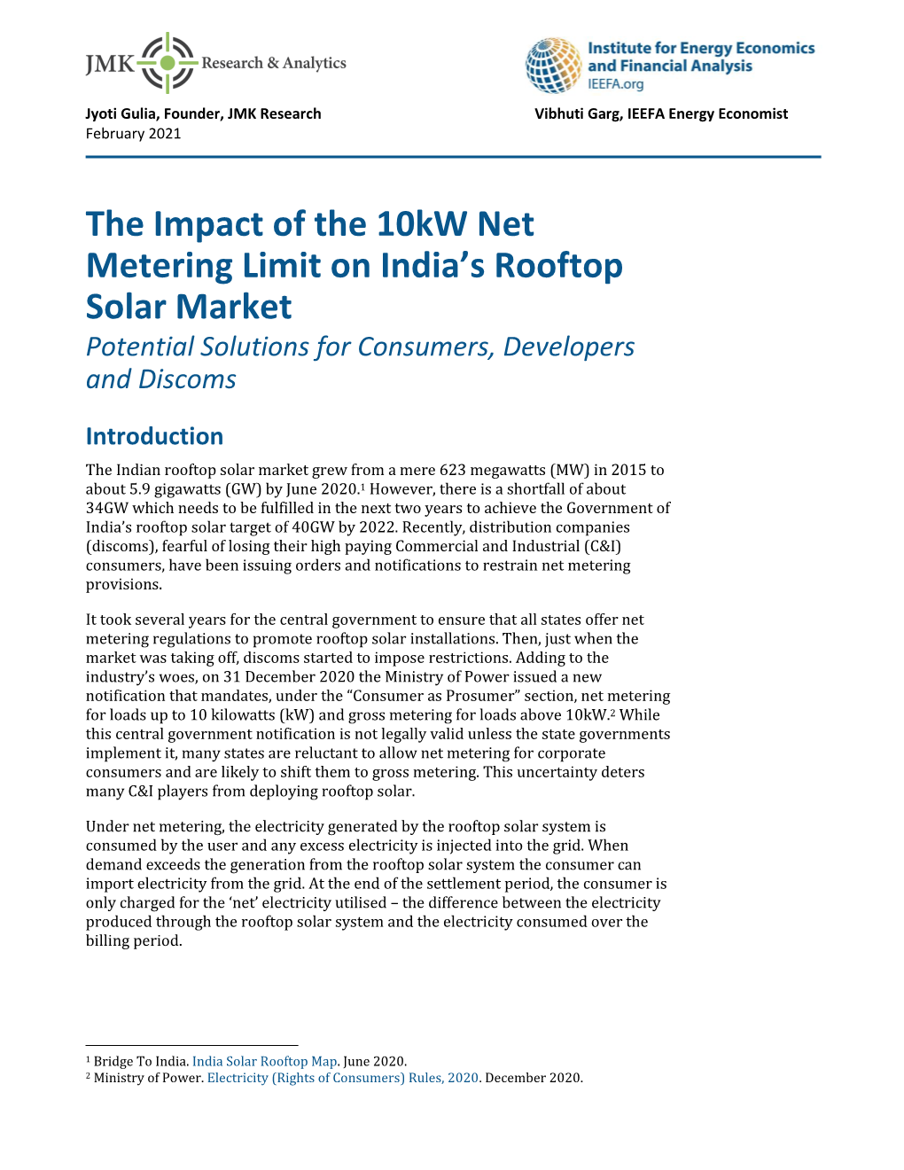 The Impact of the 10Kw Net Metering Limit on India's Rooftop Solar Market