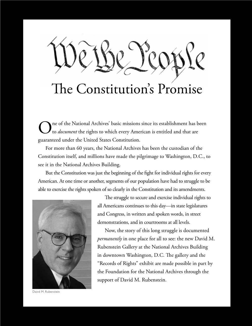 The Constitution's Promise