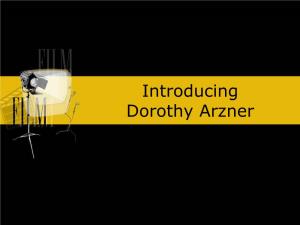 Introducing Dorothy Arzner Biography