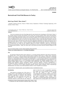 Bacterial and Viral Fish Diseases in Turkey